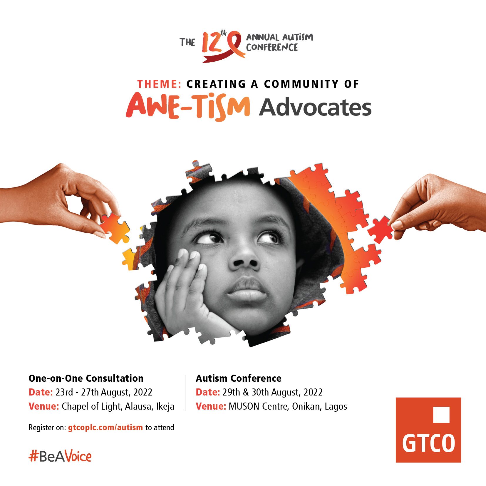 GTCO Autism Conference Holds on August 29th and 30th at MUSON Centre, Onikan, Lagos