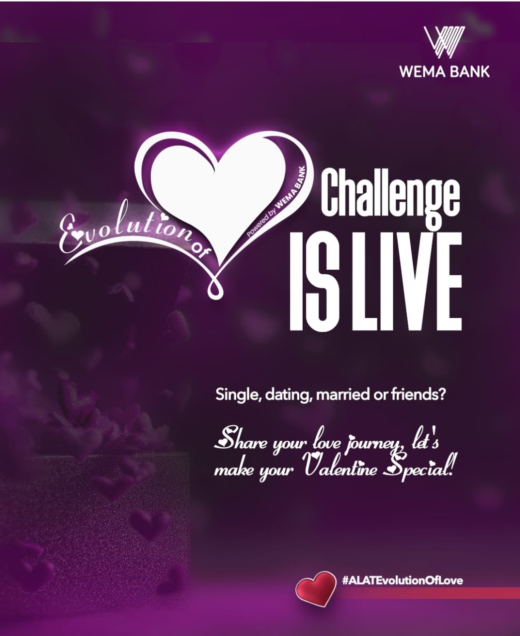 WEMA BANK LAUNCHES “EVOLUTION OF LOVE” CAMPAIGN FOR VALENTINE’S DAY