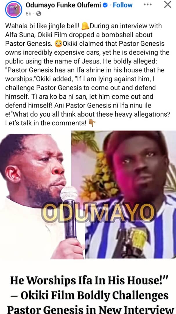 Official Disclaimer: Genesis Global Church Debunks Fabricated Claims by Okiki and Cohorts