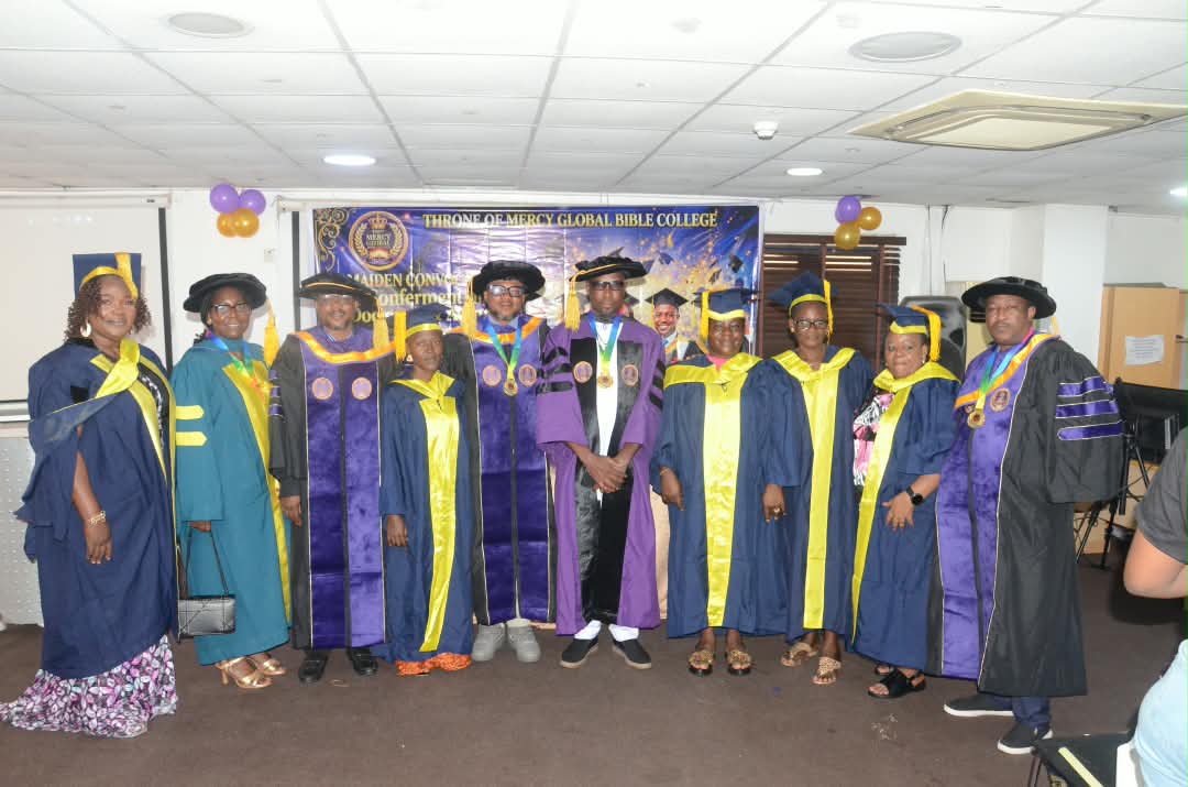 Throne of Mercy Global Bible College Holds Maiden Convocation, Honours Christian Leaders Appoints Dr. Opeyemi Sokan as Rector